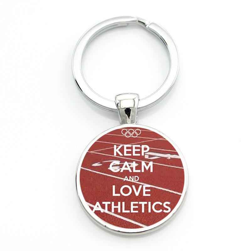JWEIJIAO Keep Calm and Love Athletics брелок в спортивном стиле для женщин и мужчин Новое модное