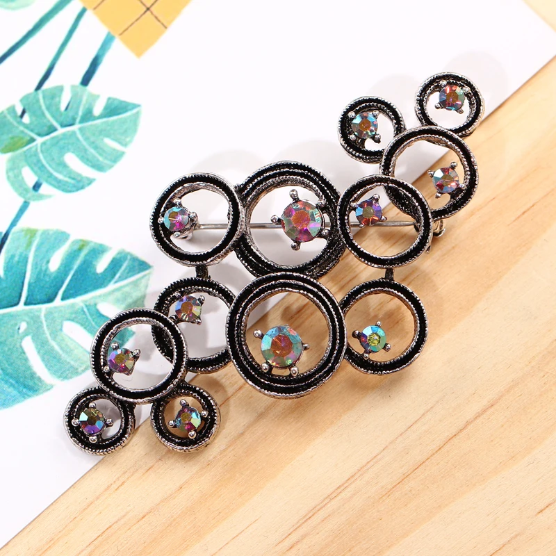 Женские Ретро броши MINHIN золотистые ажурные булавки и в форме шарфа Ювелирное