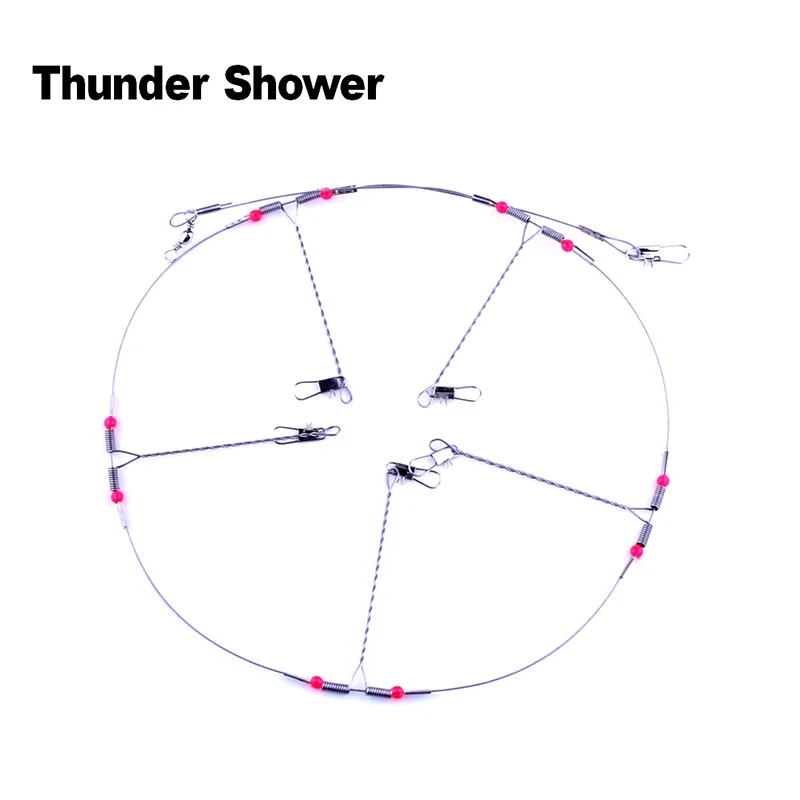 ThunderShower 10 шт. рыболовные снасти приманки поворотные лидер установки бронзовых