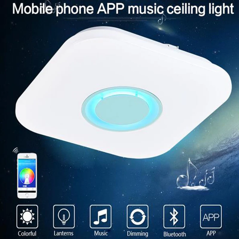 Умный светодиодный музыкальный потолочный светильник многоцветная Лампа с