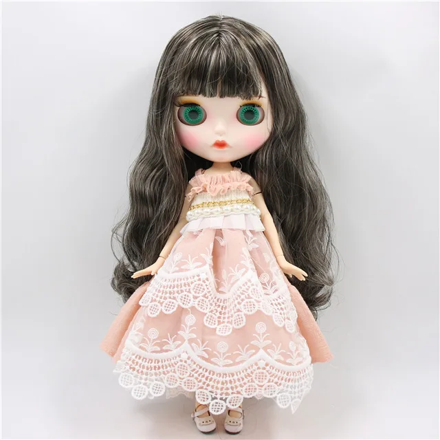 new matte face Ледяная фабрика blyth кукла 1/6 игрушка комбинация тела с платьем Обувь Специальное предложение в продаже 30 см кукла - Цвет: new matte face