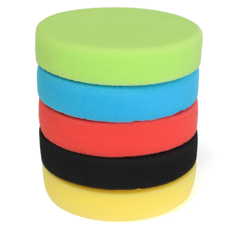 Hot 5 Pcs 6 Inch/150Mm Buffing Polishing Pad Flat Sponge Polisher Pads Kit For Car Auto Glass | Инструменты