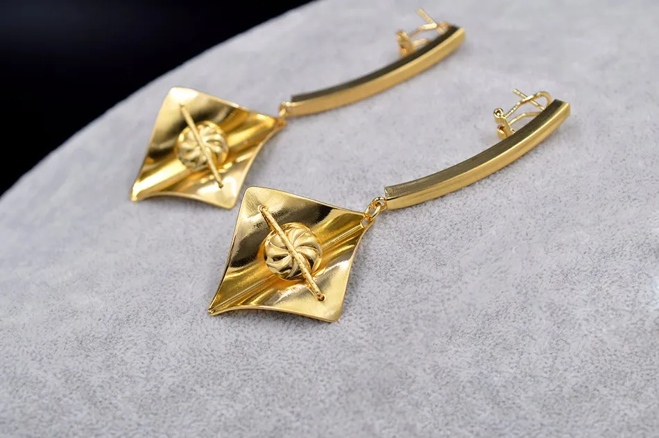 Sunny Jewelry длинные висячие серьги высокое качество квадратные модные ювелирные изделия для женщин для вечерние, на свадьбу, юбилей, на каждый день