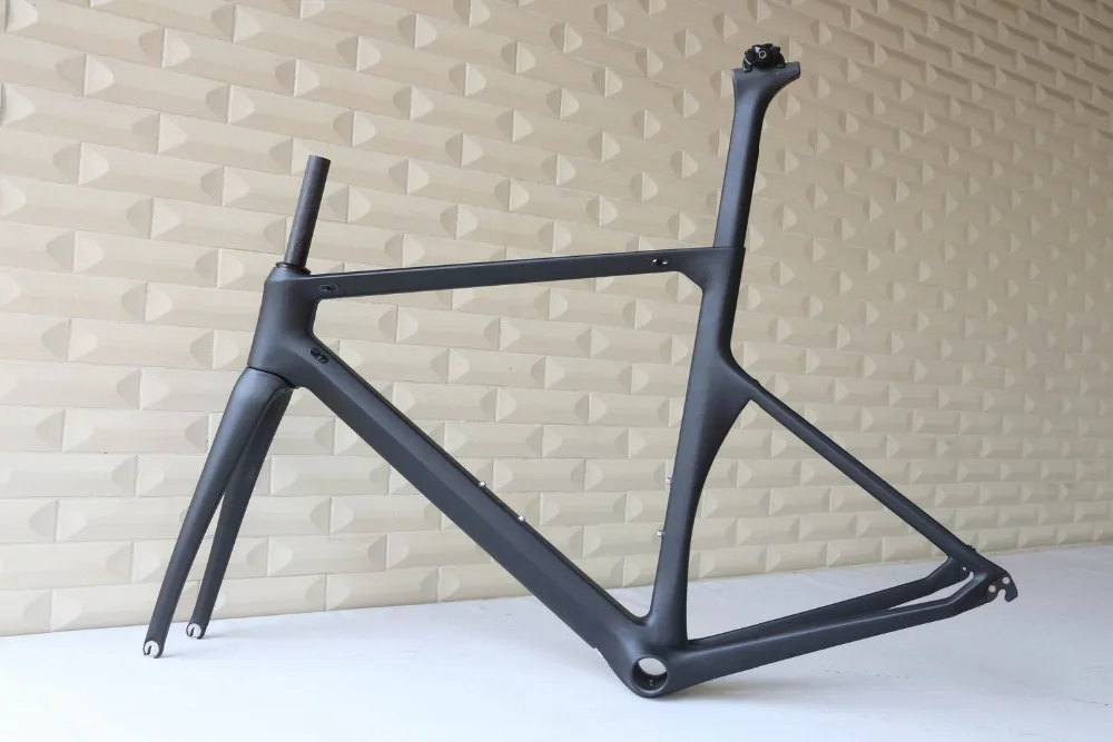 700C углеродное волокно жесткая Аэро рама для гоночного велосипеда вилка стойка