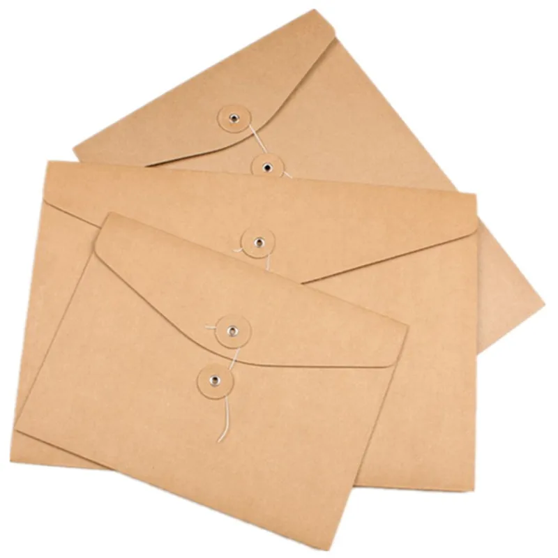 

A4 31*23.5CM A5 23.8*17.5CM Portfolio kraft paper gift bag with seal A4 size Document gift packaging bag Kraft pouch