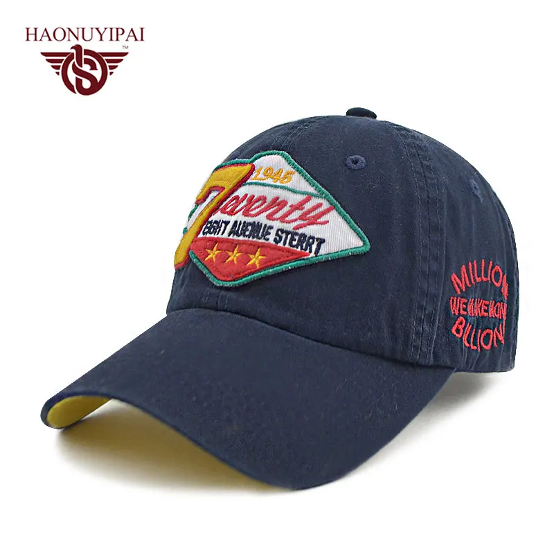 Оптовая Продажа Лето письмо 7 классический Для мужчин женщин шляпа Бейсбол Кепки