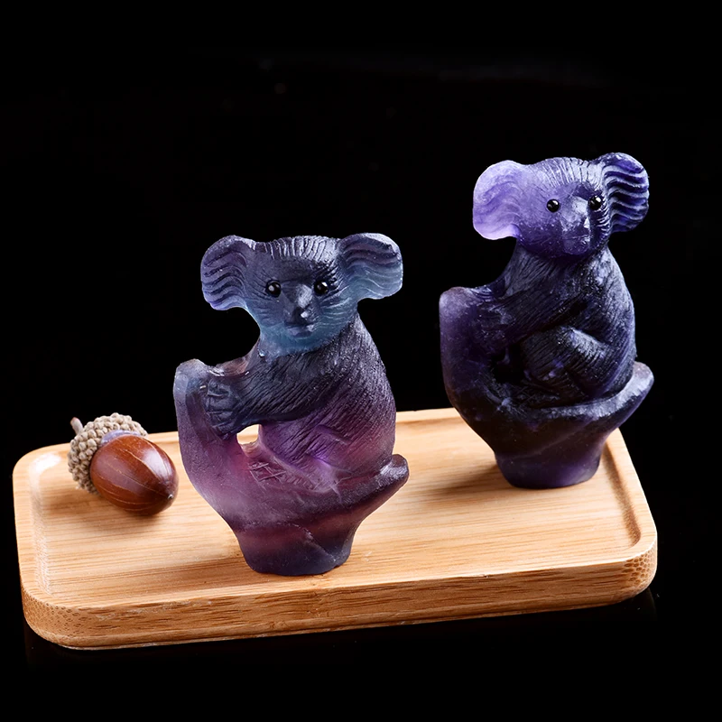 1 шт. Природный Флюорит коала Кристальный Медвежонок минеральные украшения