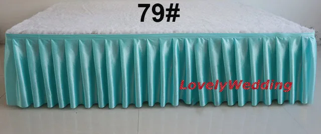 turquoise 2 шт. 75x300 см Шелк льда шифон свадебный стол юбка для скатерть для стола Свадьба сценический стол плинтус день рождения события Декор - Цвет: turquoise