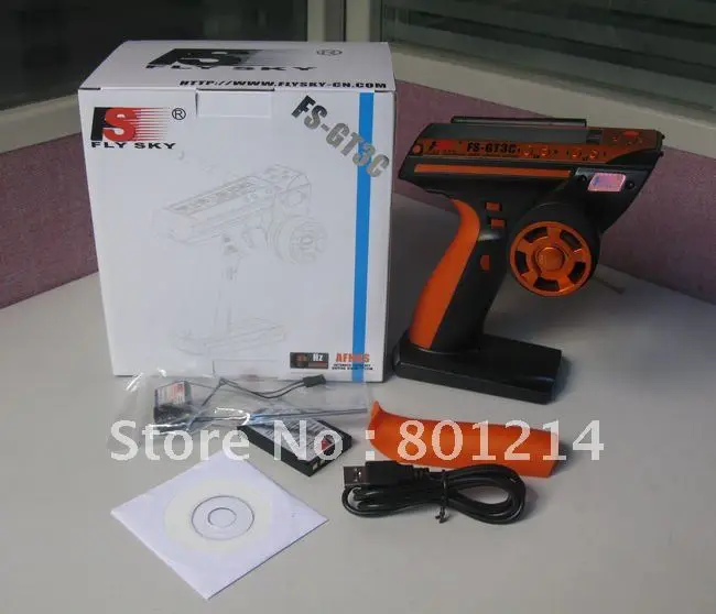 F02129 2012 Flysky FS-GT3C FS GT3C 2.4G 3CH Gun RC Controller /w Receiver TX battery USB Cable Upgraded | Игрушки и хобби
