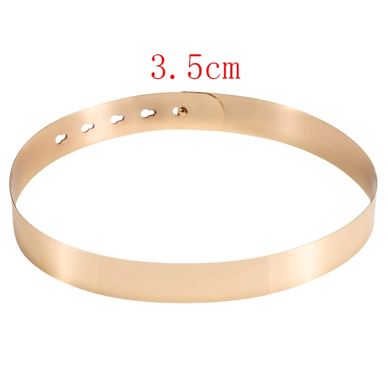 gold3.5cm Лидер продаж, Европейский и американский стиль, несколько стилей, золотые металлические зеркальные ремни для сексуальных женщин, модные аксессуары для одежды, Cintos Cinturon - Цвет: gold3.5cm