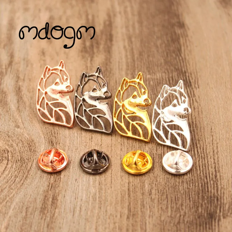 

Mdogm Husky Dog Animal Brooches And Pins Suit Cute Funny Metal Small Father Collar Badges Fashion Gift For Male Men B009