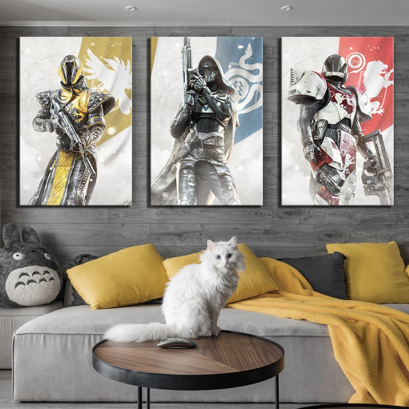 Холст HD печатает фотографии стены искусства 3 шт. Destiny 2 Хранители игра для