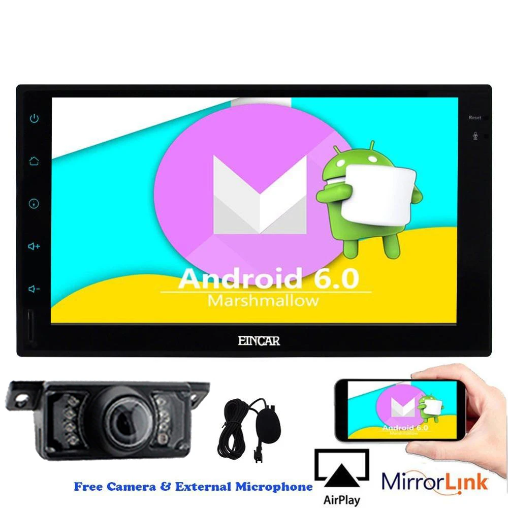 Двойной 2 DIN Android 6.0 стерео плеер GPS навигатор Авторадио головного устройства для