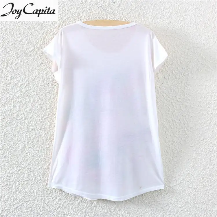 Радость Душу Населения Майка Женщины 2017 Лето Уникальный Печатных Короткий