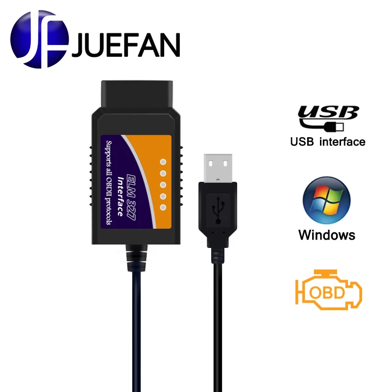 Автомобильный детектор USB интерфейс ELM327 v1.5 OBD 2 автоматический диагностический сканер OBD2 Мини elm 327 Автомобильный диагностический инструмент OBD II сканер - Цвет: USB-A