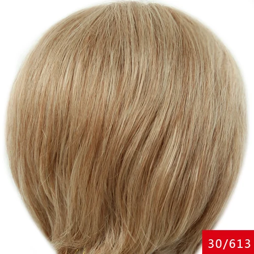 Inhair Cube 2" Смесь натуральных синтетических волос парик длинные тела волна черные парики с челкой для белых женщин Имитация топ парики - Цвет: 30613