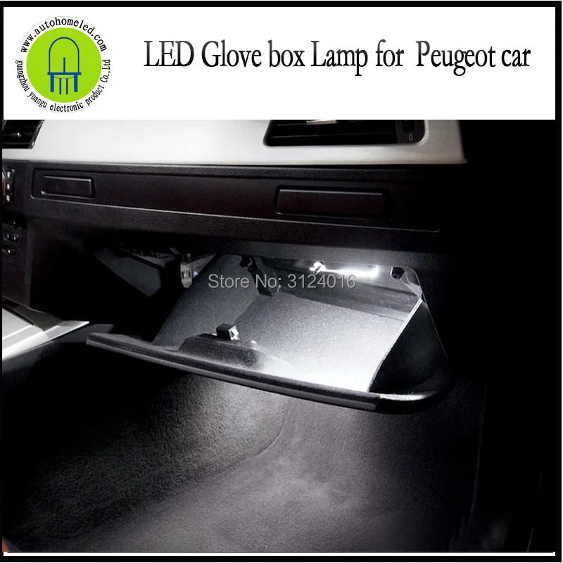 1 шт. x светодиодный фонарь dahosun для перчаток Peugeot 1007 106 206 207 306 307 3008 406 407 5008 608 806 807