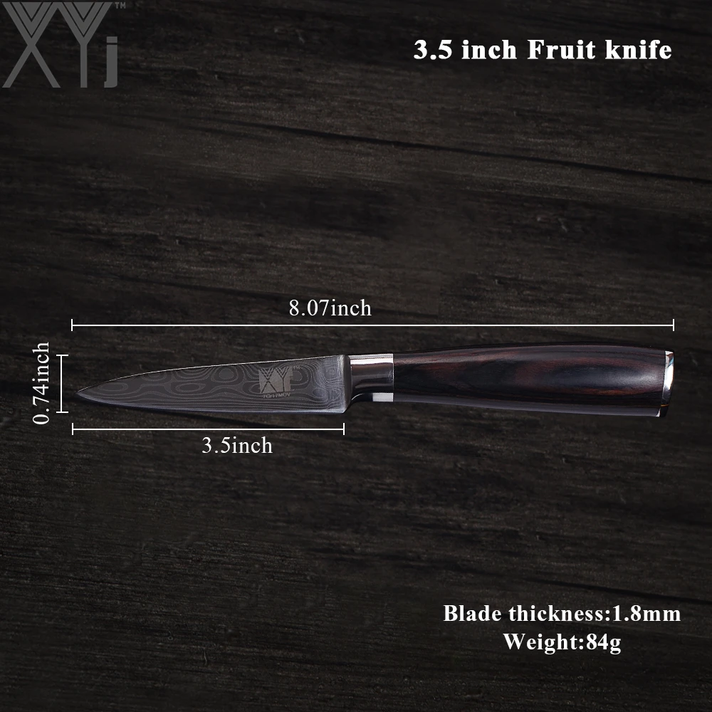 XYj 7Cr17 Double Steel Head Stainless Kitchen Knives 6 PCS Set Fruit Vegetable Meat Cooking Knife Exquisite Kitchenware | Дом и сад