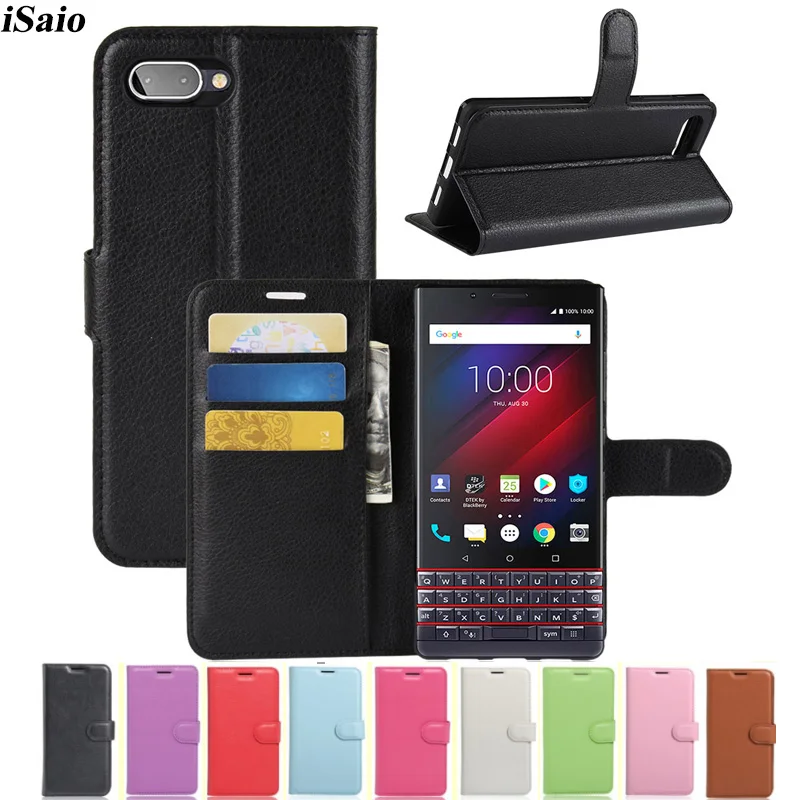 Чехол бумажник для BlackBerry Key 2 le Key2Le кожаный чехол книжка Black Berry Lite Key2 Le телефона из