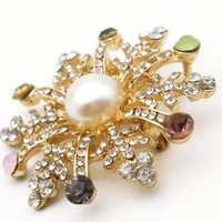 christmas theme brooch rhinestone snowflake design pin xmas gift hot sale jewelry