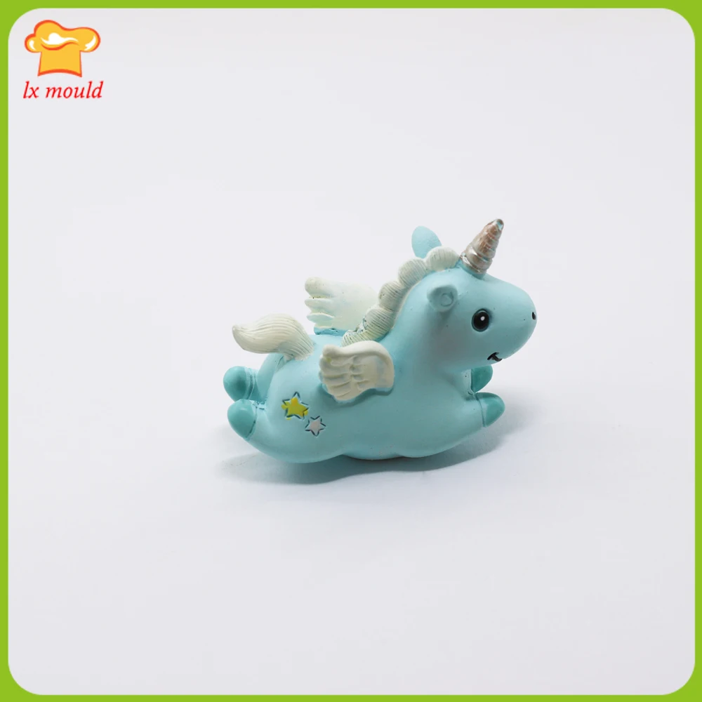 

3D Unicorn Mould DIY Wedding Festival Birthday Decoration Silicon Molds Aromatherapy Gypsum Moulds