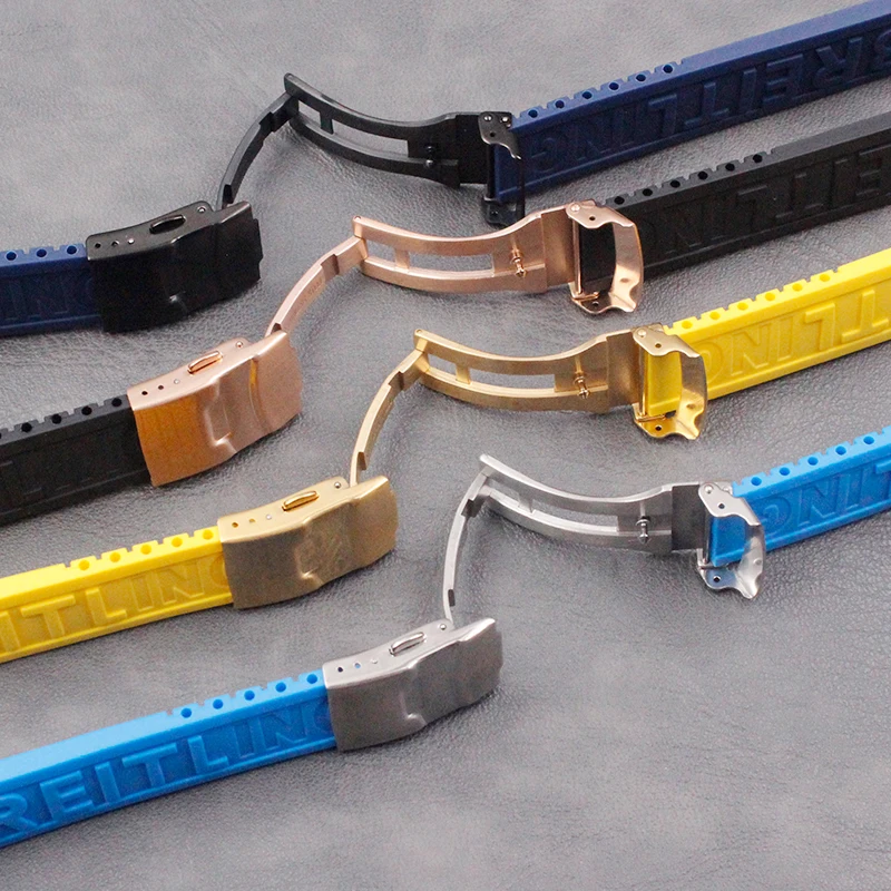 Аксессуары для часов мужской силиконовый ремешок 22mm24mm складная Пряжка подходит