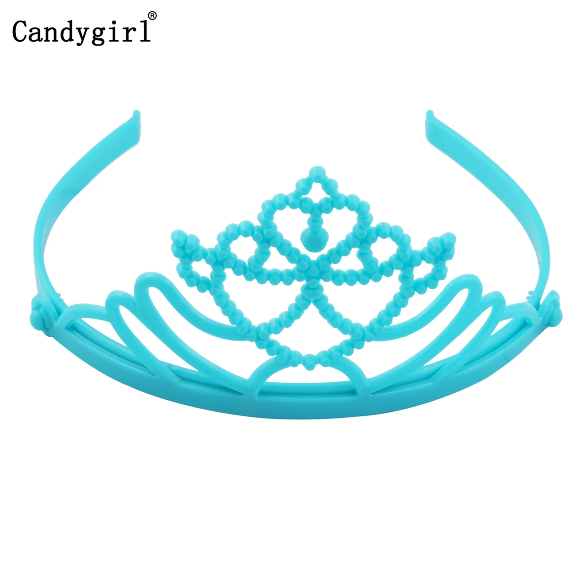 6 шт. Candygirl пластиковая повязка-корона для маленьких девочек Детская тиара обруч для волос аксессуары, лента для волос головной убор DIY