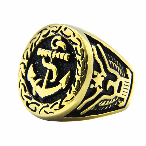 Популярная модная версия 2018 кольцо якоря в морском стиле США мужское ювелирное