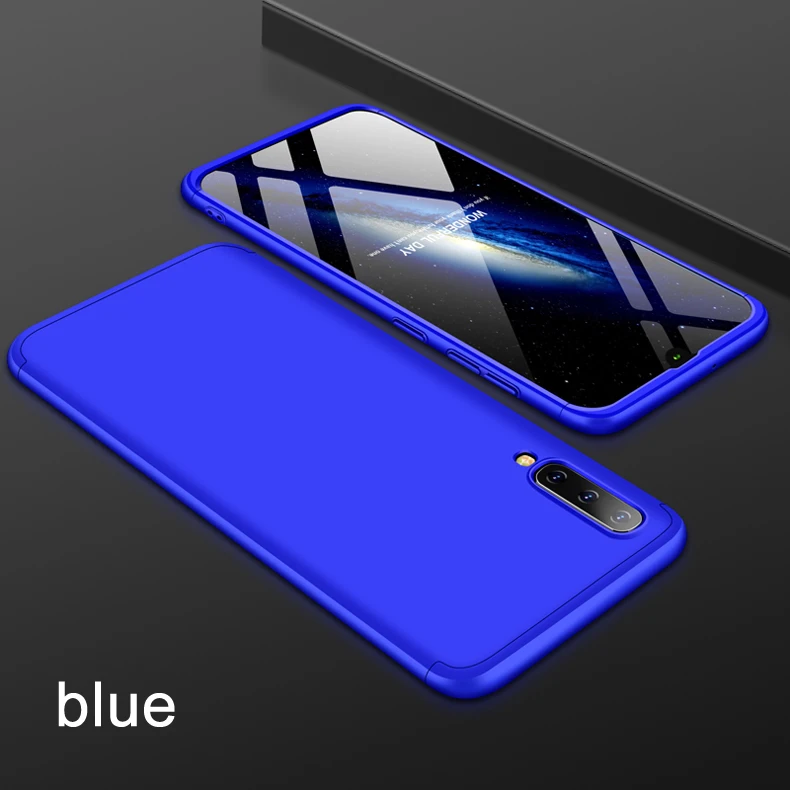 blue Роскошный чехол-броня 360 Крышка для samsung Galaxy M10 M20 M30 A10 A30 A50 A40 A70 A20 A60 Чехол Жесткий Бампер Чехол чехол для телефона - Цвет: blue