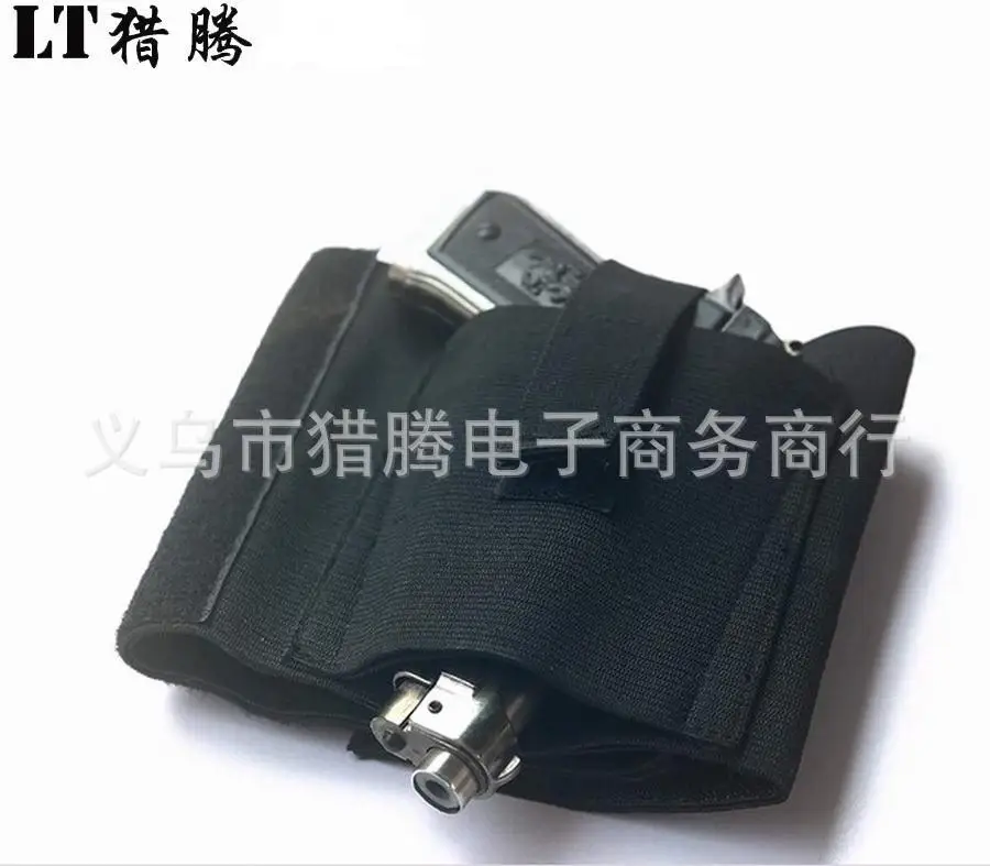 Регулируемые черные хип-хоп Скрытая Лодыжка кобура с сохранением ремешок для