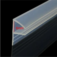 3 meters f shape shower room door window silicone rubber glass seal strip weatherstrip for 6mm glass