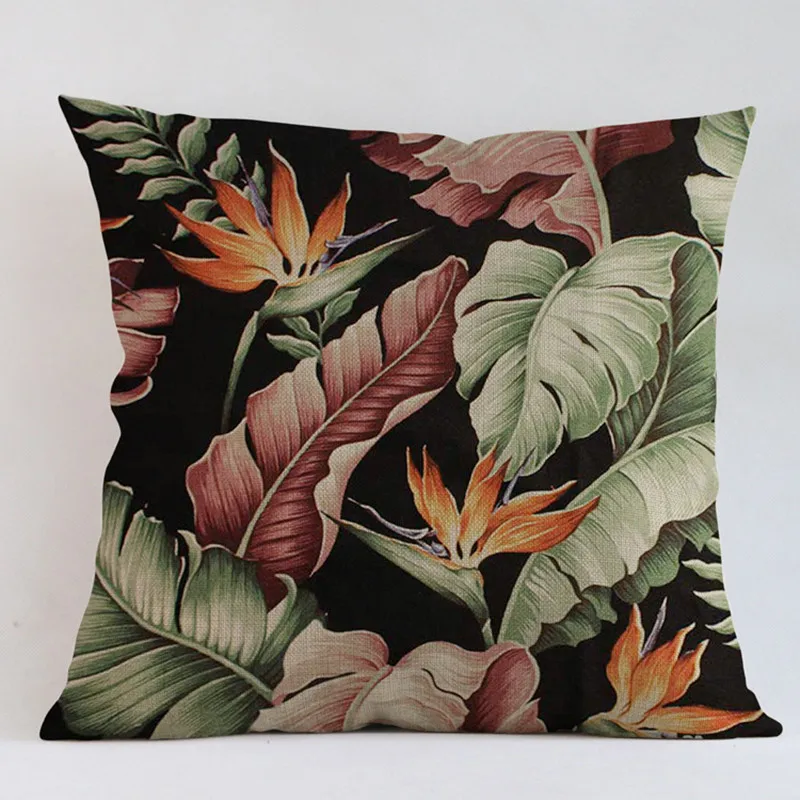 Новая подушка ручной росписи лист тропического растения тропическая Пальмовая