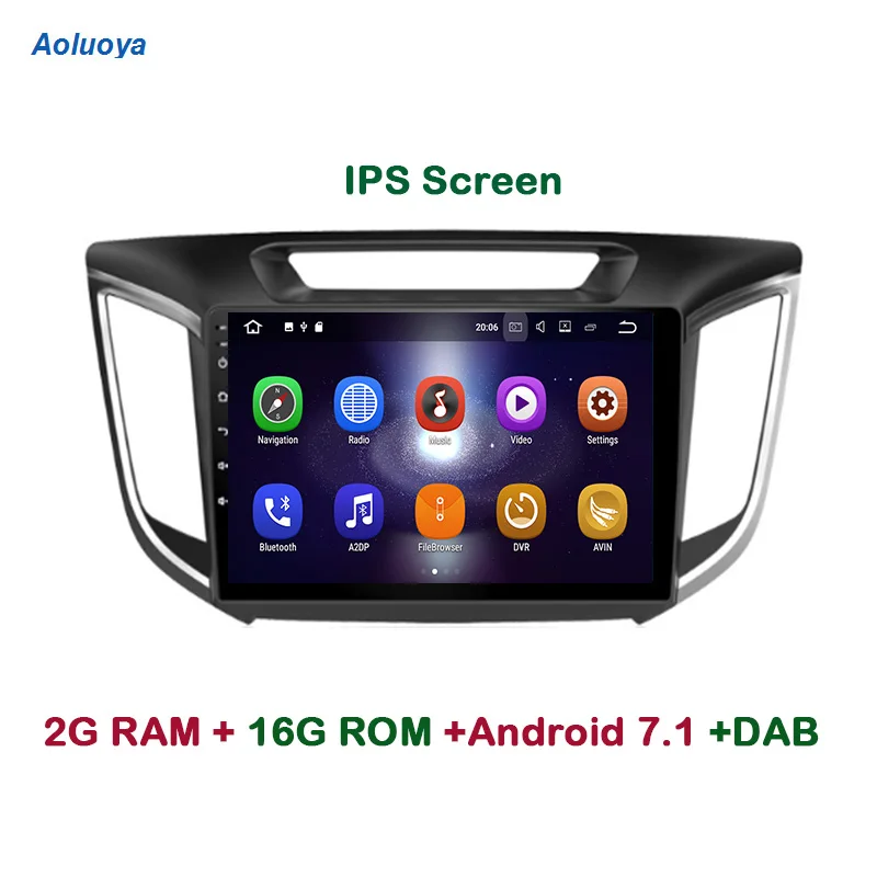 Aoluoya IPS 2 Гб RAM четырехъядерный Android 7 1 автомобильный DVD GPS навигационный плеер для