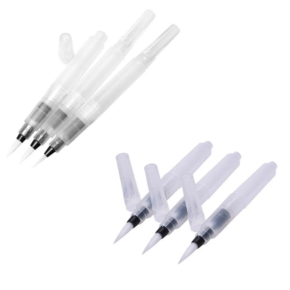 

XRHYY 6 Pcs/Set Water Brush Pens,Assorted Brush Tips,Artist Paint Brush for Watercolor Crayons Oil Acrylic Painting
