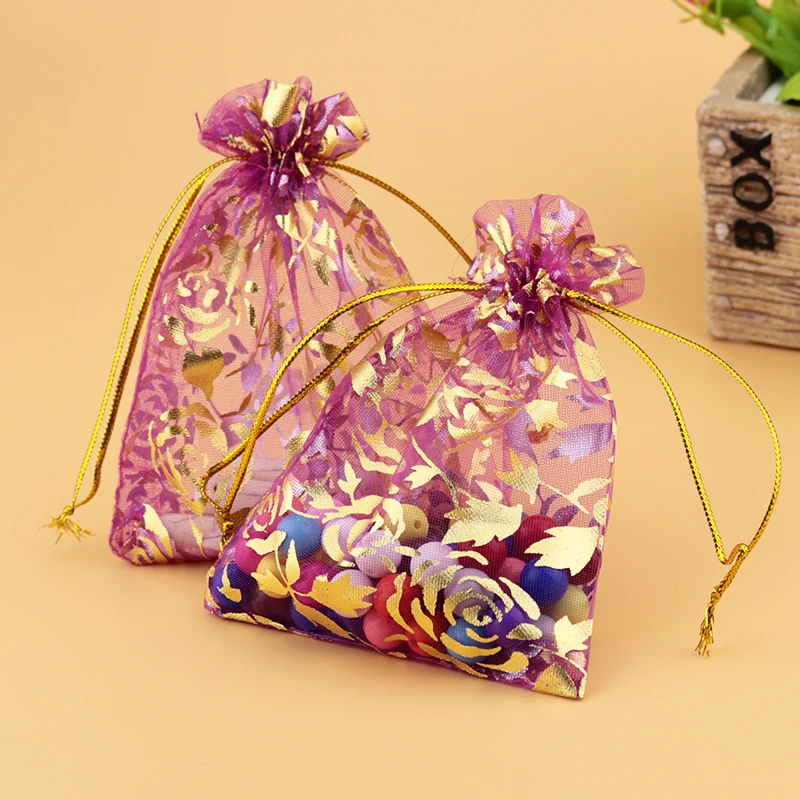 

Wholesale 500pcs/lot 13x18cm Hot Pink Organza Bags Wedding Favor Jewelry Candy Packaging Bags Drawstring Gift Bag & Pouches