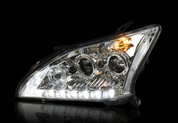 Автомобильный Стайлинг 2004 2005 2006 2007 2008 2009 год для RX330 RX350 фары для фар хромированная Цветовая Настройка автомобильные аксессуары светодиодный DRL