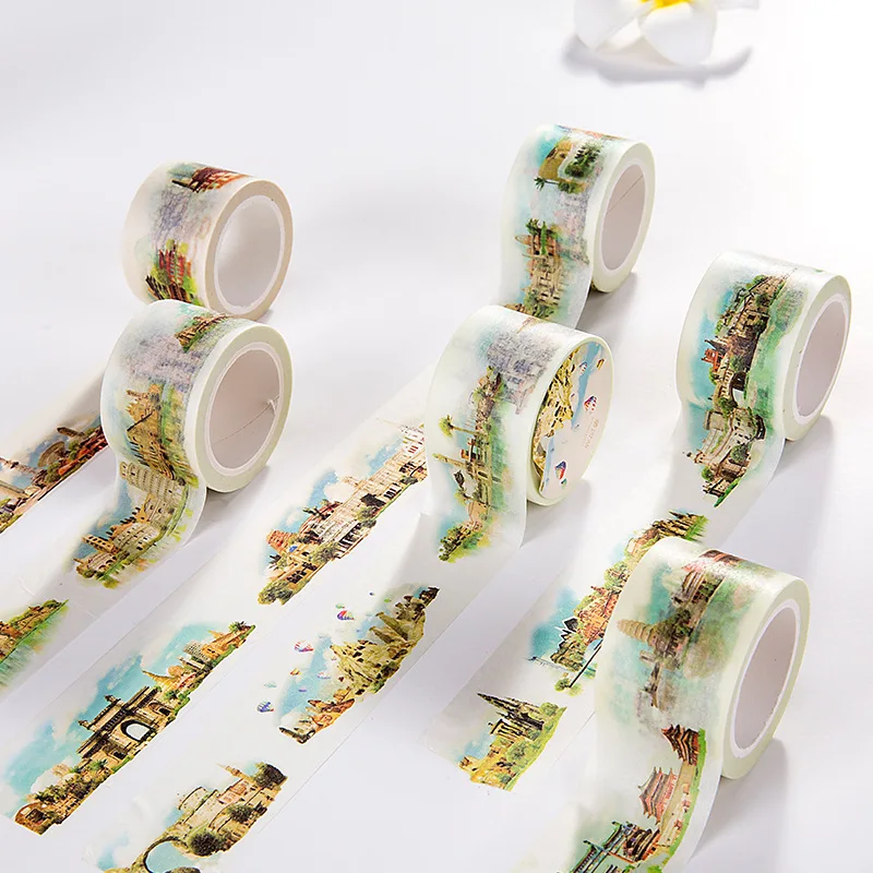 

DIY Travel Serious Kawaii Washi Tape Stationery Tape Masking Tape For Home Decoration Journey Scrapbooking Diary Photo Album