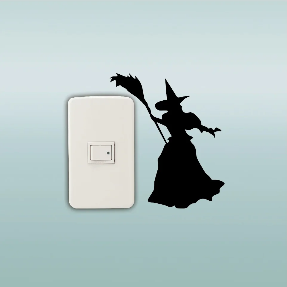 

13*15cm Silhouette Switch Sticker Vinyl Decal Halloween Decor Stickers