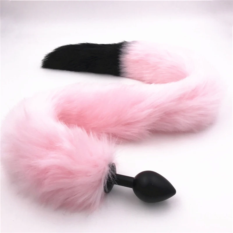 Металлическая Анальная пробка 3 размера длинная мягкая искусственная