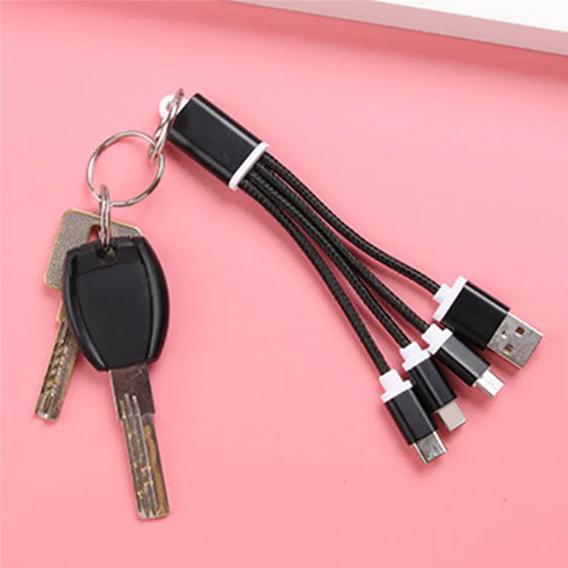 USB кабель металлический брелок Micro зарядного устройства для автомобиля 13 5 см iPhone
