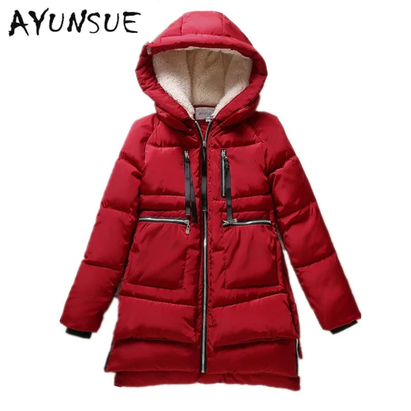 Новый 2020 зимняя стеганая куртка для женщин женское повседневное красное пуховое