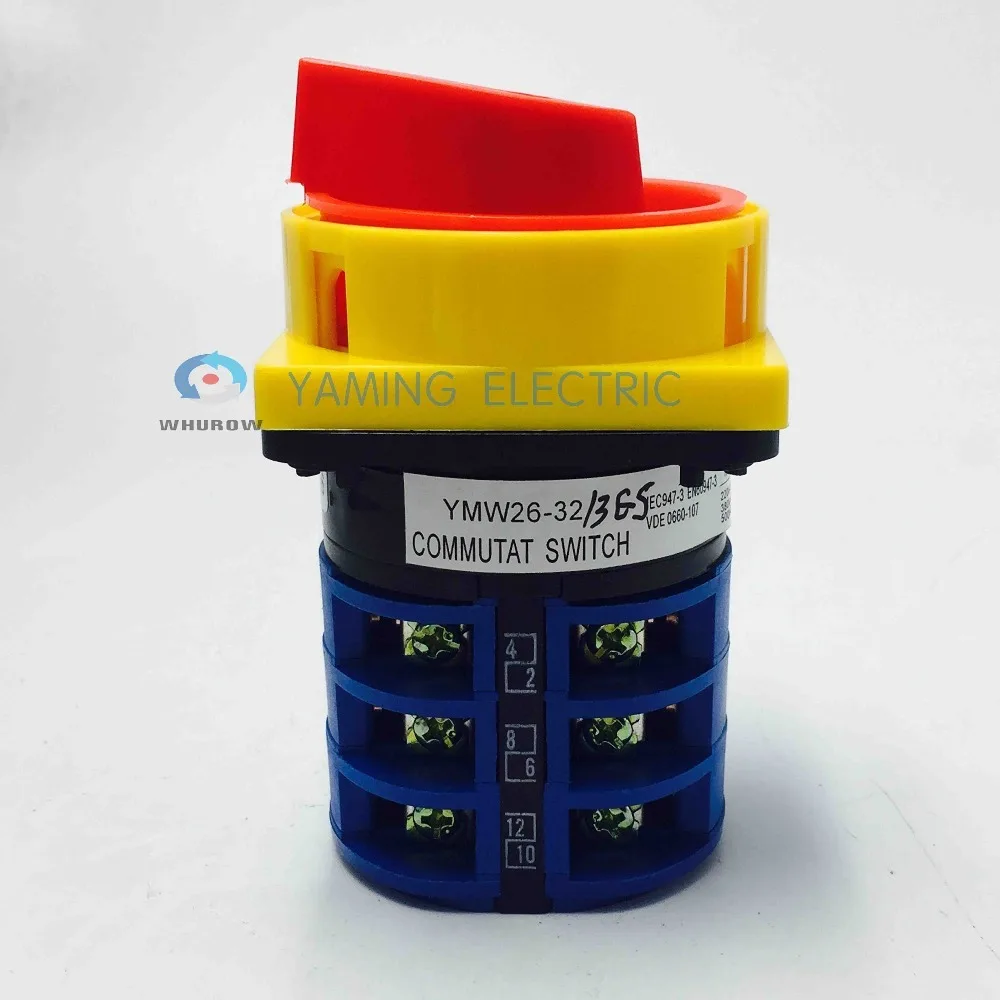 Yaming Электрический LW26GS-32/04-3 Cam Переключатель замок Селекторный переключатель выключения 2 положения 3 узлов питания