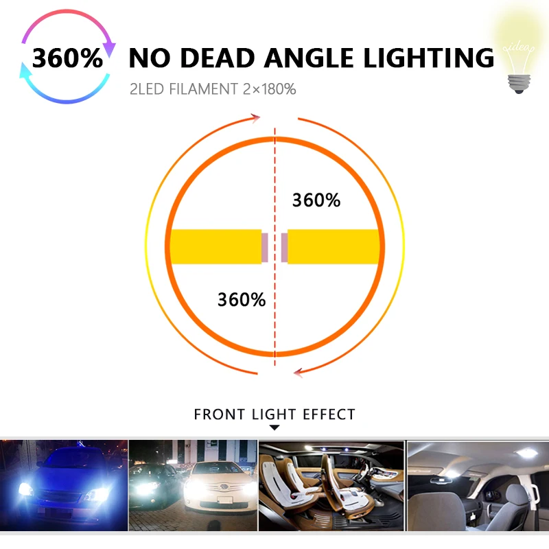 2x автомобиль светодиодный 2018 новые W5W led T10 cob стекло автомобиля светильник со