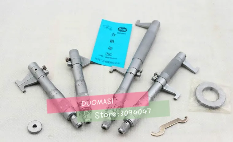 安い 5〜30ミリメートル25〜50ミリメートル50〜75ミリメートル75〜100ミリメートル4ピース/セット内側マイクロメータスパイラルマイクロメーターインナー穴測定ツール
