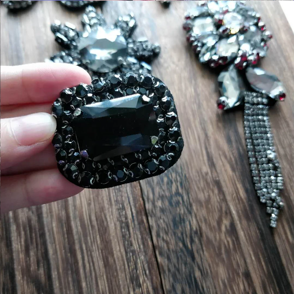 2 шт./1 комплект алмазная Роскошная ручная простроченная бусина квадратная