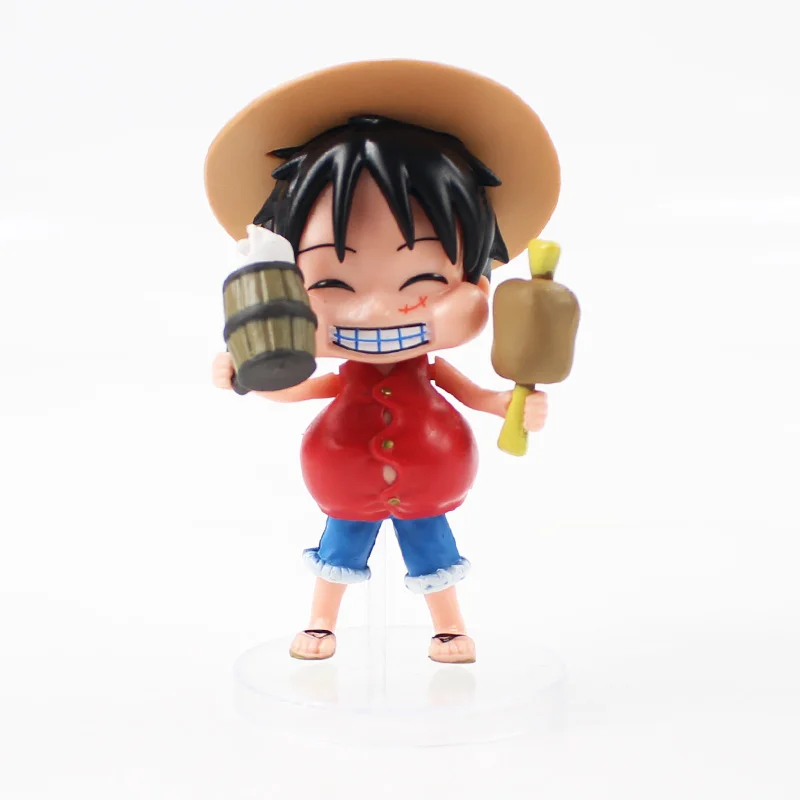 3 шт./лот 10 см Monkey D Luffy New World Q Version мини ПВХ экшн-фигурка Аниме Модель Коллекционная