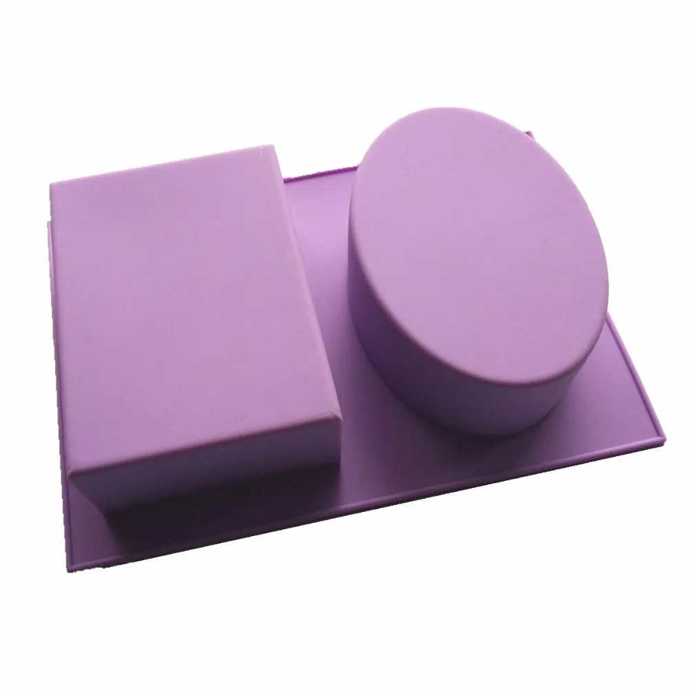 Овальная квадратная силиконовая форма для мыла 2 отверстия ручная работа кексы