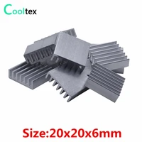 20pcs extruded aluminum heatsink heat sink 20x20x6mm for electronic chip vga ram led ic radiator cooler cooling