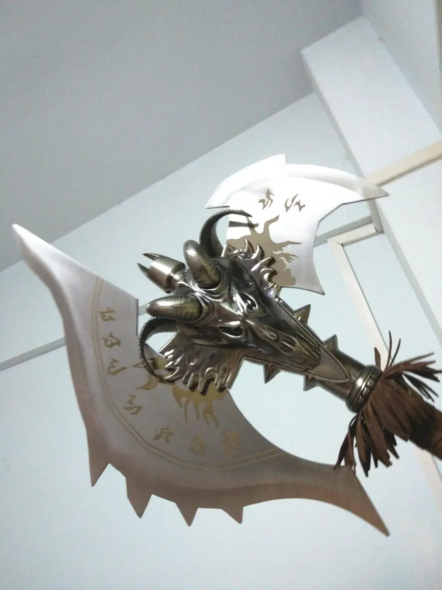 [Metal Made] 1:1 110cm WOW The Shadowmourne Axe alloy model Lich King Arthas FROSTMOURNE'S Brother weapon collection Model gift