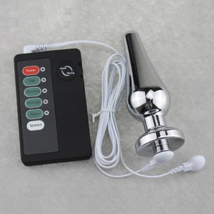 Анальная пробка из нержавеющей стали, импульсная, 12,5 х 3,9 см